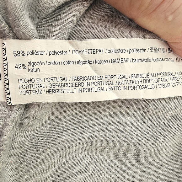 PULL & BEAR Women's Heather Gray Soft, Stretchy Velour Sweatshirt Size M - Picture 6 of 13